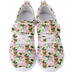 Painted Flowers Men s Velcro Strap Shoes