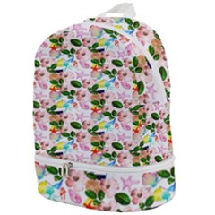 Painted Flowers Zip Bottom Backpack