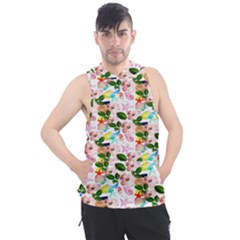 Painted Flowers Men s Sleeveless Hoodie