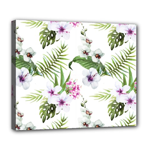 Summer Flowers Deluxe Canvas 24  X 20  (stretched) by goljakoff