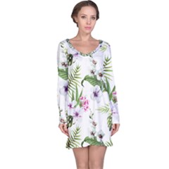 Summer Flowers Long Sleeve Nightdress by goljakoff