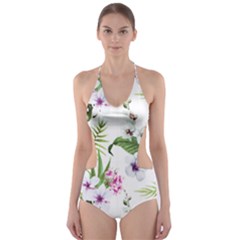 Summer Flowers Cut-out One Piece Swimsuit by goljakoff