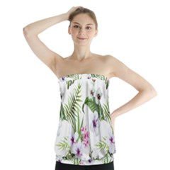 Summer Flowers Strapless Top by goljakoff