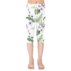 Summer Flowers Kids  Capri Leggings  by goljakoff