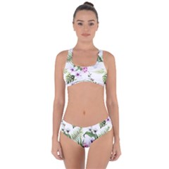 Summer Flowers Criss Cross Bikini Set by goljakoff