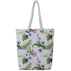 Summer Flowers Full Print Rope Handle Tote (small) by goljakoff