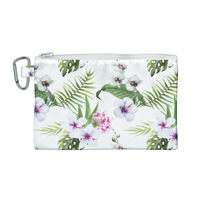 Summer flowers Canvas Cosmetic Bag (Medium)