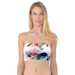 Skull And Flowers Bandeau Top by goljakoff