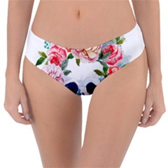 Skull And Flowers Reversible Classic Bikini Bottoms by goljakoff