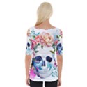 Skull and flowers Wide Neckline Tee View2