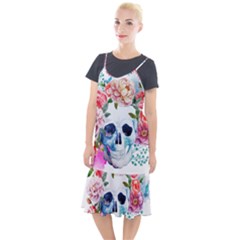 Skull And Flowers Camis Fishtail Dress by goljakoff