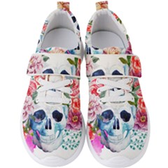 Skull And Flowers Men s Velcro Strap Shoes by goljakoff