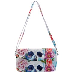 Skull And Flowers Removable Strap Clutch Bag by goljakoff