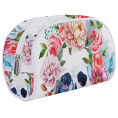 Skull And Flowers Makeup Case (medium) by goljakoff