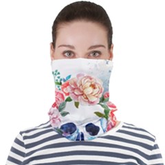 Skull And Flowers Face Seamless Bandana (adult) by goljakoff