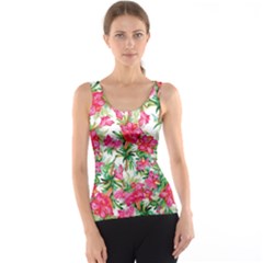 Pink Flowers Tank Top by goljakoff