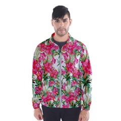 Pink Flowers Men s Windbreaker by goljakoff