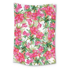 Pink Flowers Large Tapestry by goljakoff