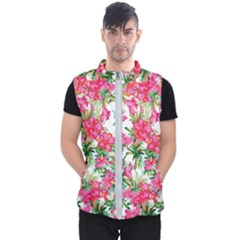 Pink Flowers Men s Puffer Vest by goljakoff