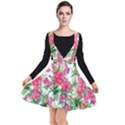 Pink flowers Plunge Pinafore Dress View1