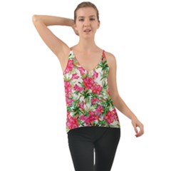 Pink Flowers Chiffon Cami by goljakoff