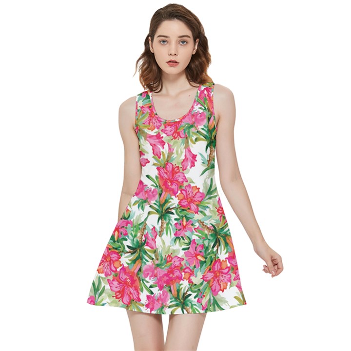 Pink flowers Inside Out Reversible Sleeveless Dress