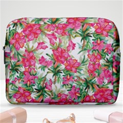 Pink Flowers Make Up Pouch (large) by goljakoff