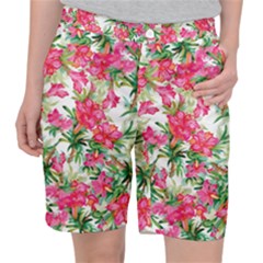 Pink Flowers Pocket Shorts by goljakoff