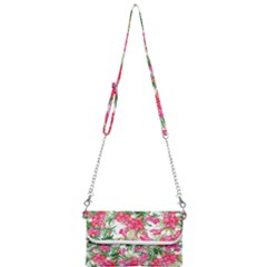 Pink Flowers Mini Crossbody Handbag by goljakoff