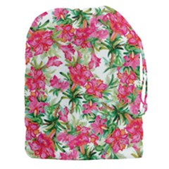 Pink Flowers Drawstring Pouch (3xl) by goljakoff