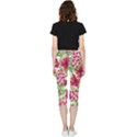 Rose blossom Inside Out Lightweight Velour Capri Leggings  View2