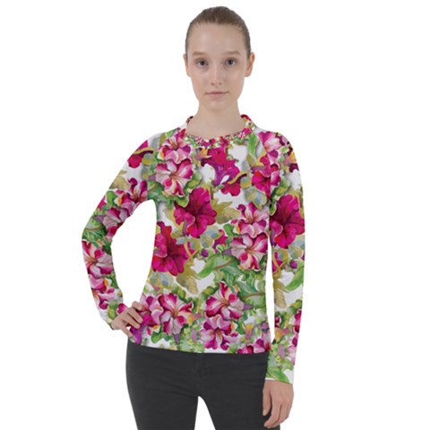 Rose Blossom Women s Pique Long Sleeve Tee by goljakoff