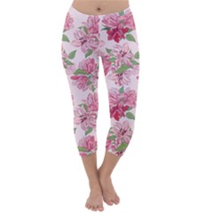 Rose Flowers Capri Winter Leggings  by goljakoff