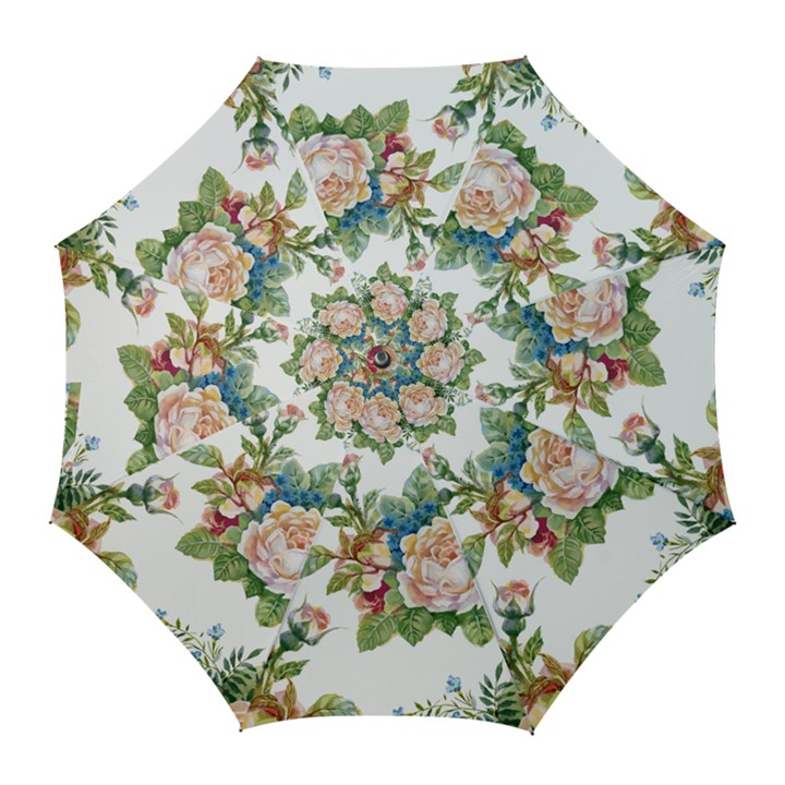 Vintage flowers Golf Umbrellas