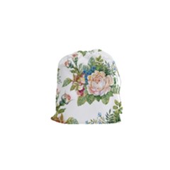 Vintage Flowers Drawstring Pouch (xs) by goljakoff