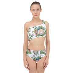 Vintage Flowers Spliced Up Two Piece Swimsuit by goljakoff