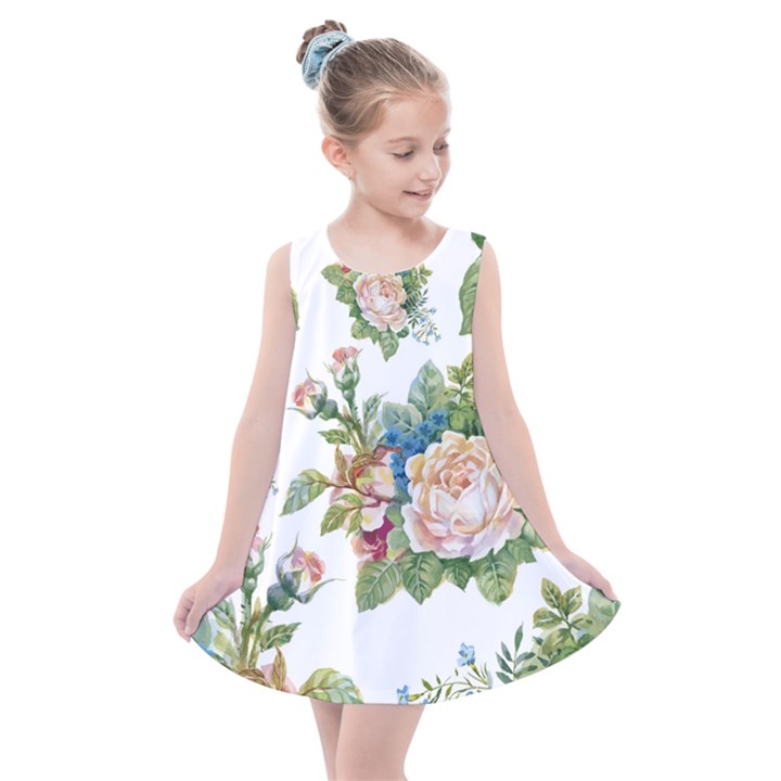 Vintage flowers Kids  Summer Dress