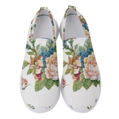 Vintage Flowers Women s Slip On Sneakers by goljakoff