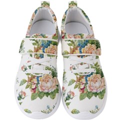 Vintage Flowers Men s Velcro Strap Shoes by goljakoff