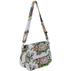 Vintage Flowers Saddle Handbag by goljakoff