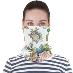 Vintage Flowers Face Seamless Bandana (adult)