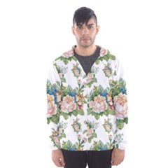 Vintage Flowers Pattern Men s Hooded Windbreaker by goljakoff