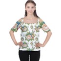 Vintage flowers pattern Cutout Shoulder Tee View1