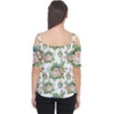 Vintage flowers pattern Cutout Shoulder Tee View2