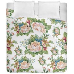 Vintage Flowers Pattern Duvet Cover Double Side (california King Size) by goljakoff