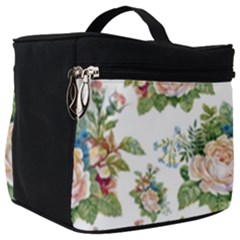 Vintage Flowers Pattern Make Up Travel Bag (big) by goljakoff