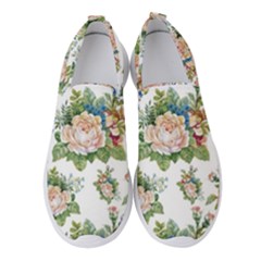 Vintage Flowers Pattern Women s Slip On Sneakers by goljakoff