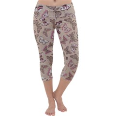 Butterflies Capri Yoga Leggings by goljakoff