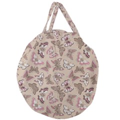 Butterflies Giant Round Zipper Tote by goljakoff