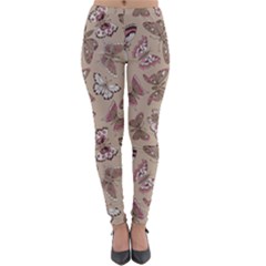 Butterflies Lightweight Velour Leggings by goljakoff